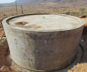 Concrete water storage tank