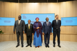 Left to right: Salah Ahmed Jama, Deputy Prime Minister of Somalia; Taye Atske Selassie, President of Ethiopia; Amina J. Mohammed, Deputy Secretary-General, United Nations; Julius Maada Bio, President of Sierra Leone; and Alvaro Lario, President, IFAD