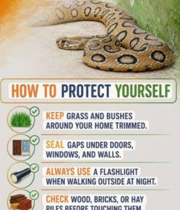 Flooding is likely to displace venomous snakes and wild animals from their natural habitats, forcing them to seek dry shelter and food inside human households.